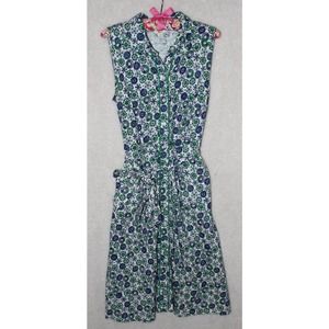 Boden Button Up Floral Dress w/ Pockets, 100% Cotton, Women's Size 6R